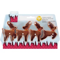 Reindeer 4PC Cookie Cutter Set