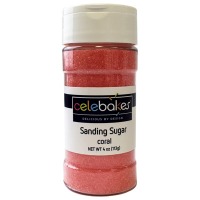 Sanding Sugar 4 OZ Coral