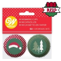 Santa Hat & Tree Mini Baking Cups 50CT