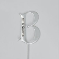 Silver Monogram Letter "B"