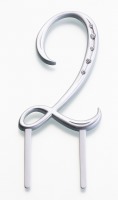 Silver Monogram Number "2"