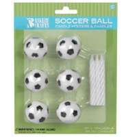 Soccer Ball Candle Holder 6 CT