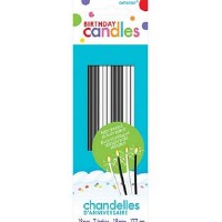 Sparkler Candles B&W 18 CT