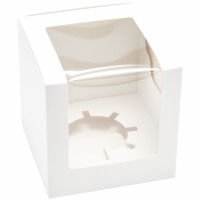 Square Cupcake Box w/Windows 6CT