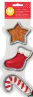 Star, Stocking, & Candy Cane 3PC Cokie Cutter Set