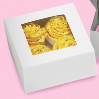 White Cupcake 4-Box 3-PK