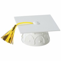 White Grad Cap With Tassel