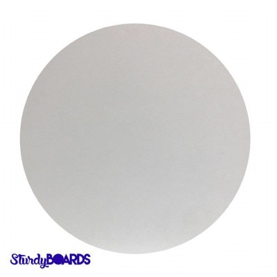 White Sturdy Board Round 12"