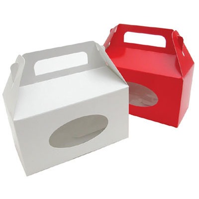 White Tote Box W/Window