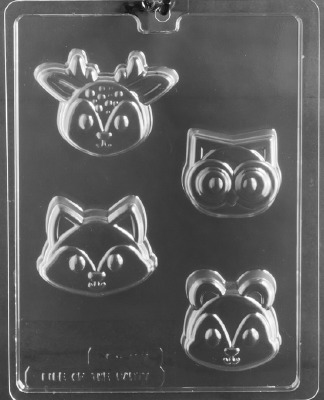 Woodland Animal Faces Mold 4