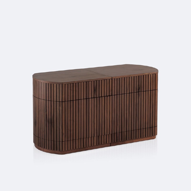 Transformer Round Sideboard - Royal Walnut