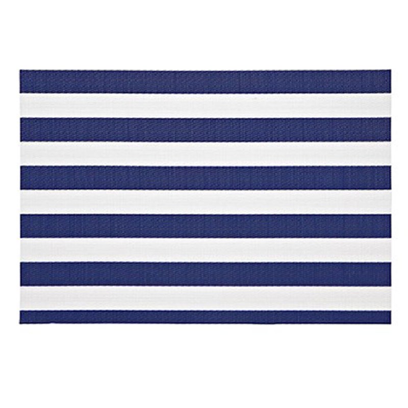 Vinyl Placemat Navy Cabana Stripe D.O.T. Furniture Limited