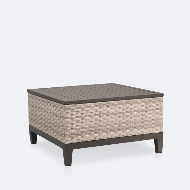Catalina Coffee Table - Taupe/Grey Wicker
