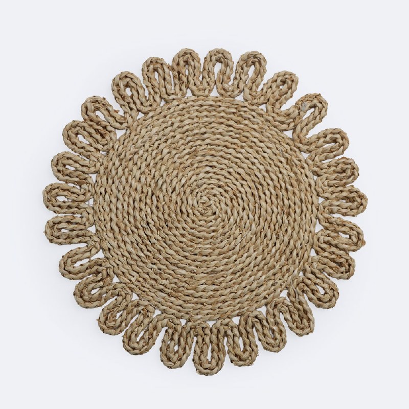 Anya Round Woven Placemat - Natural