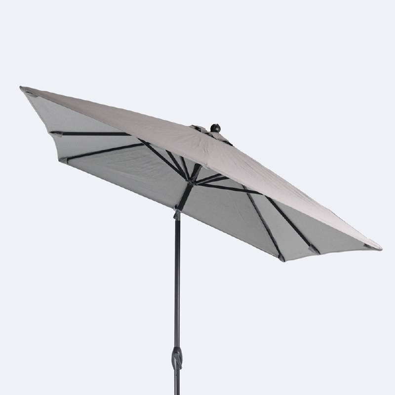 7'x9' Rectangular Auto Tilt Umbrella - Dark Grey