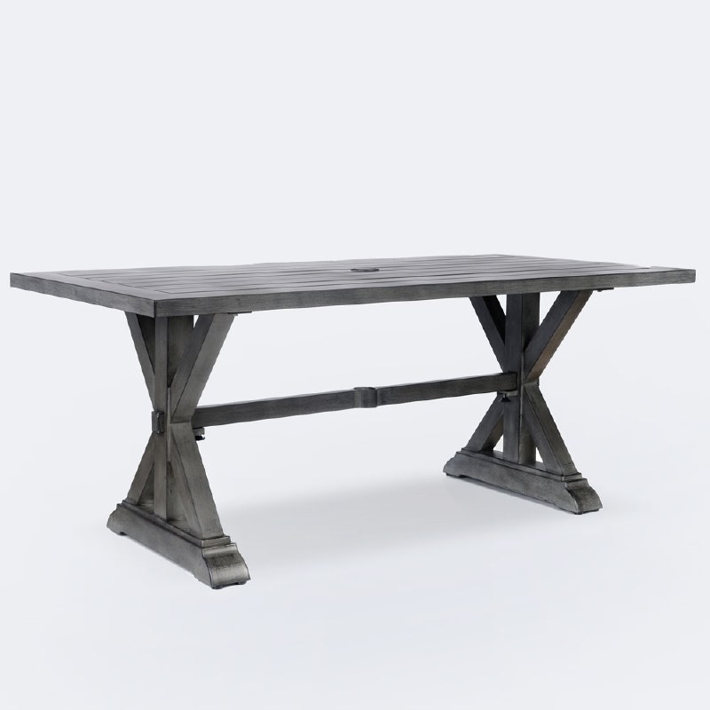 Belvedere 36”x71” Dining Table – Brushed Grey