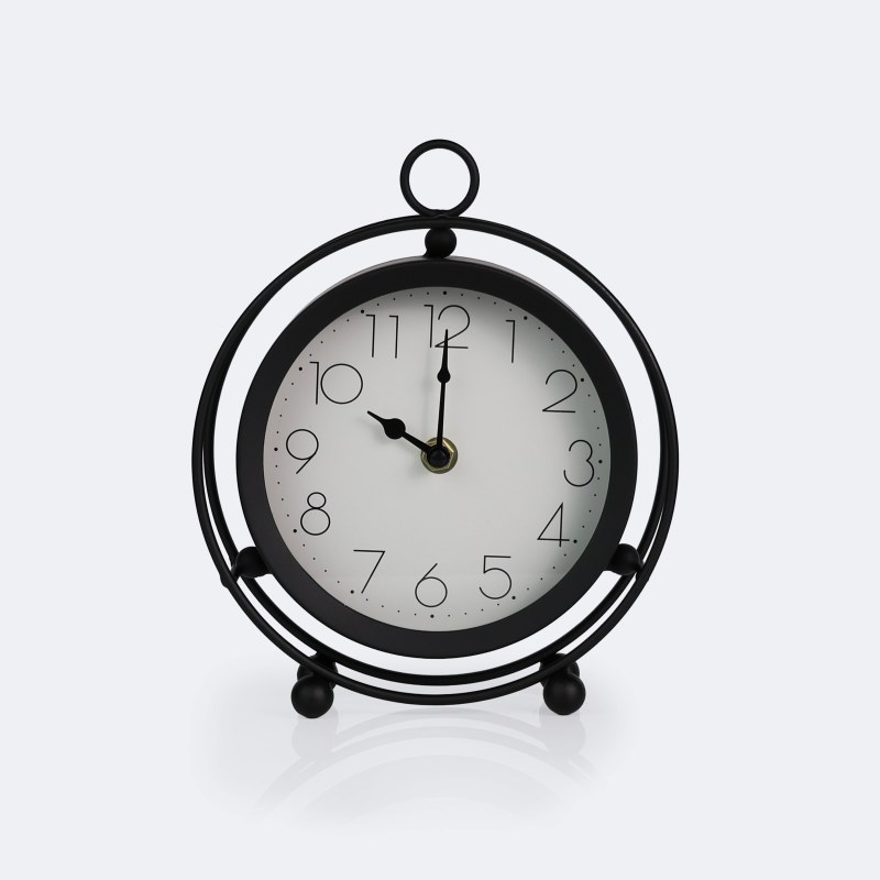 Metal Table Clock - Black