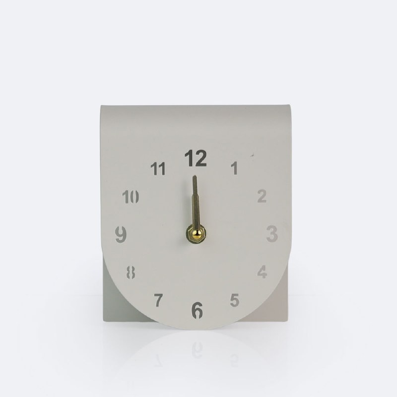 Metal Table Clock - White