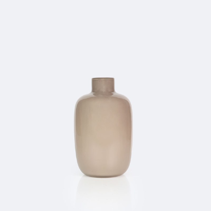 Glass Vase 28cm - Taupe