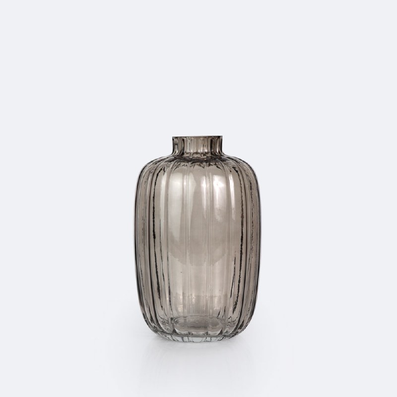 Glass Vase - Medium - Smokey