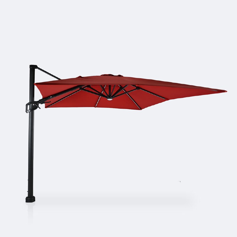 Cosmic 10'x13" Rectangular Tilt Top Parasol - Classic Red