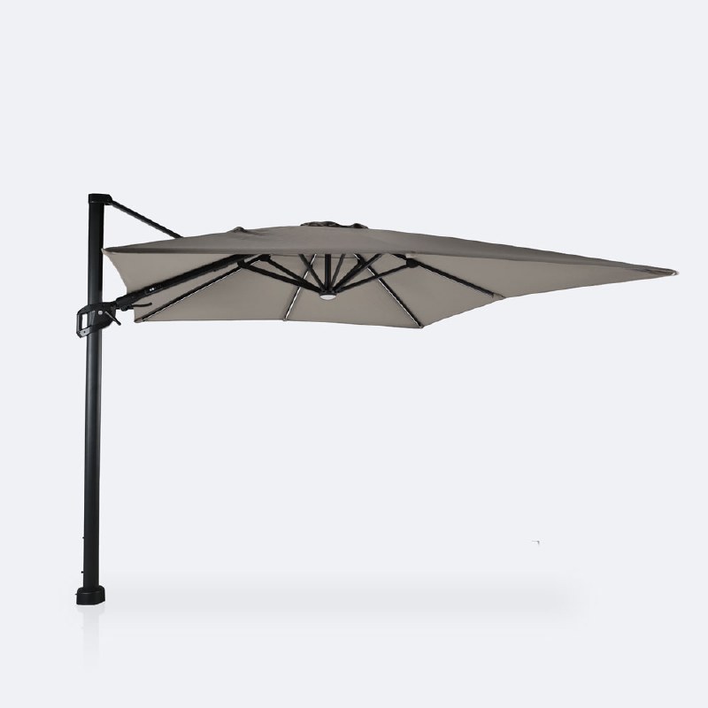 Cosmic 10'x13" Rectangular Tilt Top Parasol - Taupe