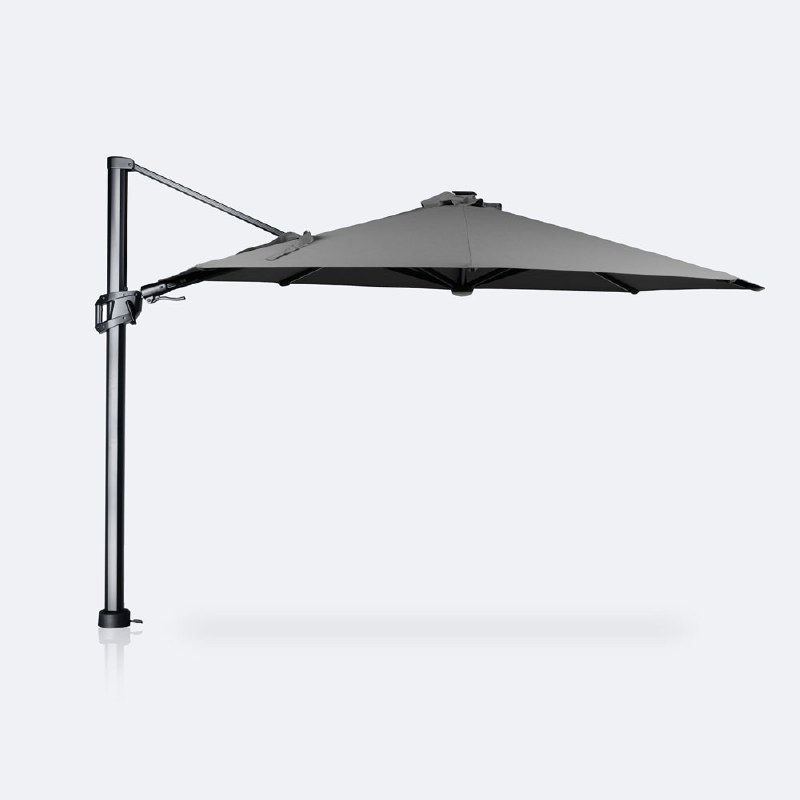 Cosmic 12' Round Tilt Top Parasol - Dark Grey