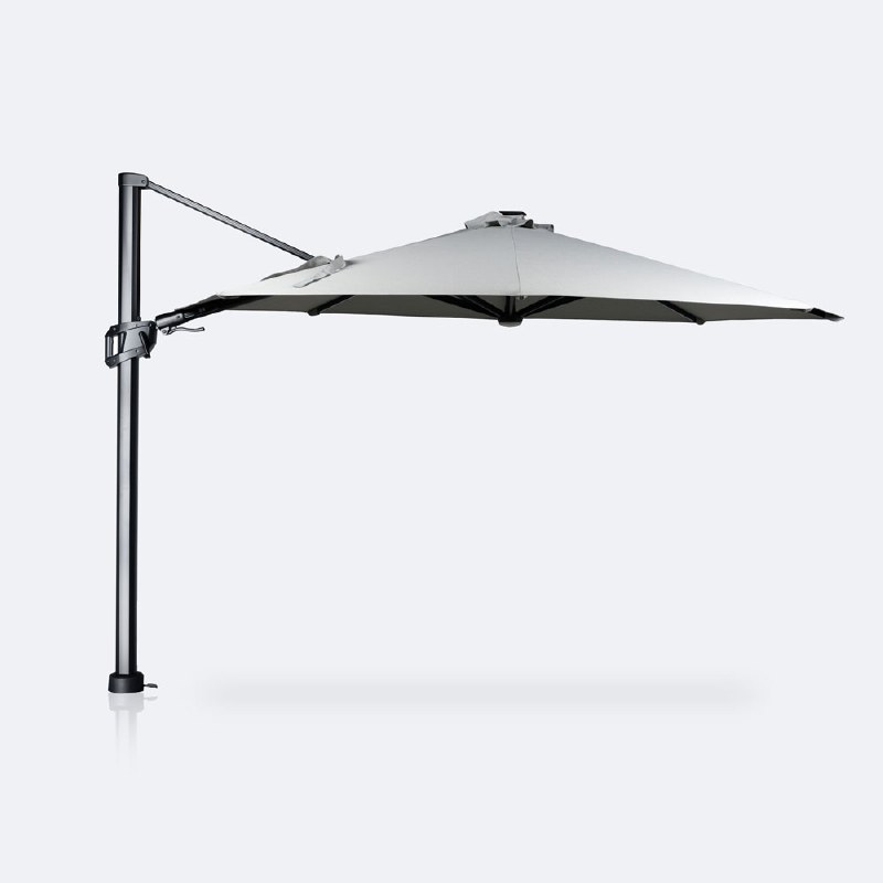 Cosmic 12' Round Tilt Top Parasol - Warm Grey