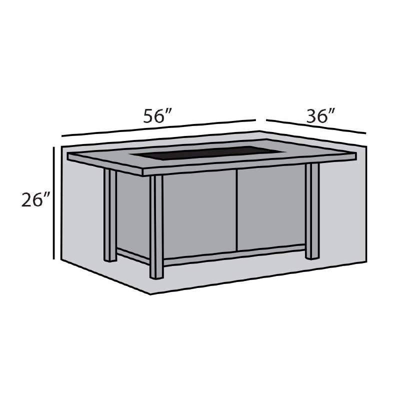 Rectangular Firepit Table Cover