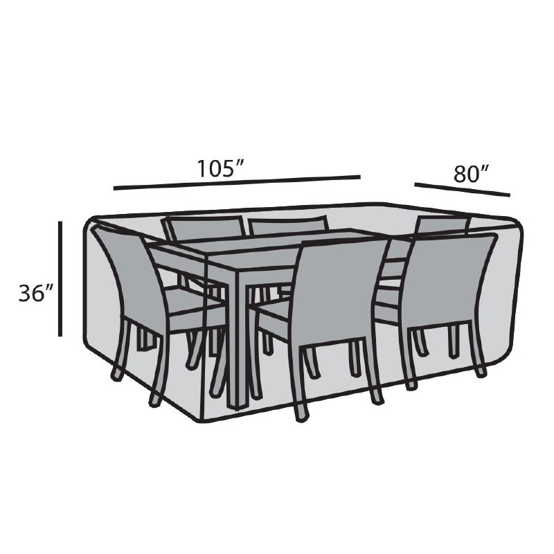 80&quot;x105&quot; Rectangular Dining Set Cover