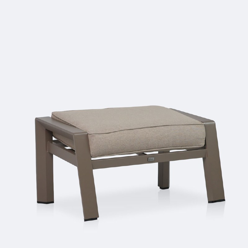 Elloise Ottoman - Taupe Frame, Sand Cushions