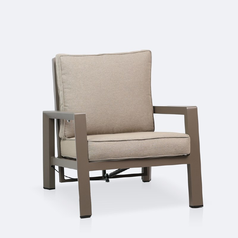 Elloise Reclining Chair - Taupe Frame, Sand Cushions