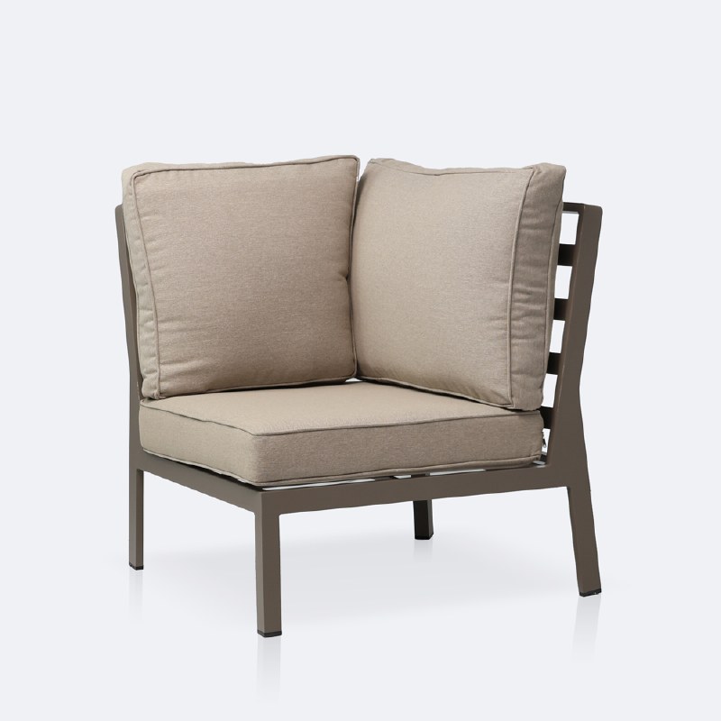 Elloise Corner Chair - Taupe Frame, Sand Cushions