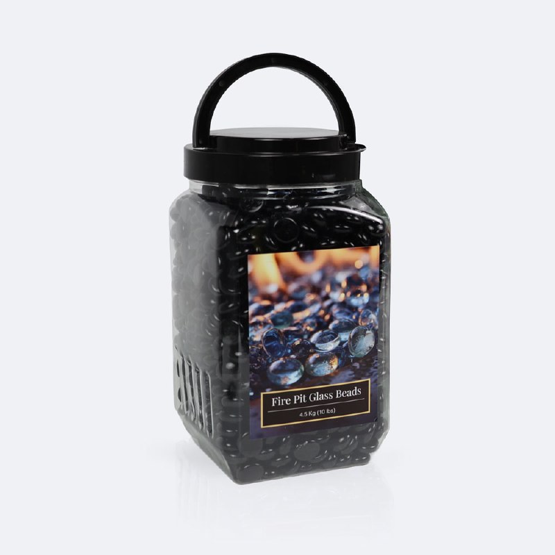 Firepit Glass Beads - Black