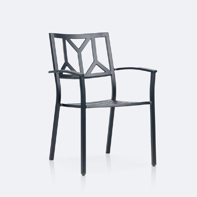 Geometric Dining Chair - Dark Grey