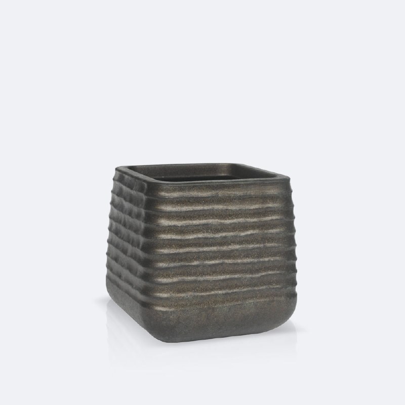 Mariella Square Pot - Tarnished Brass / Medium