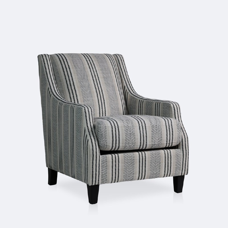 Griffin Accent Chair - Black & White Stripe