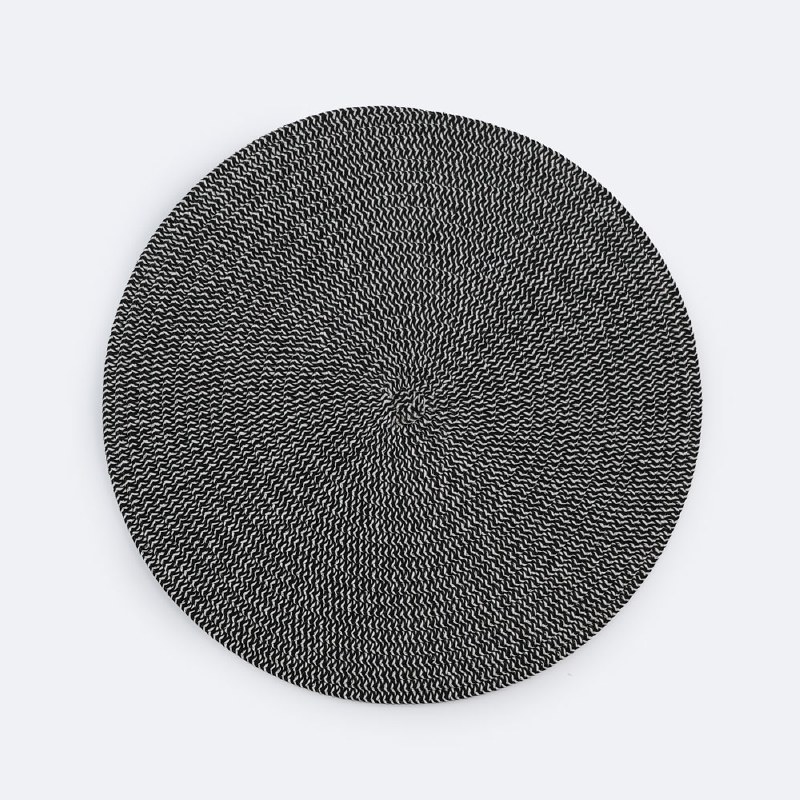 Ines PVC Round Placemat - Grey
