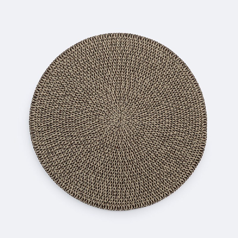 Ines PVC Round Placemat - Taupe