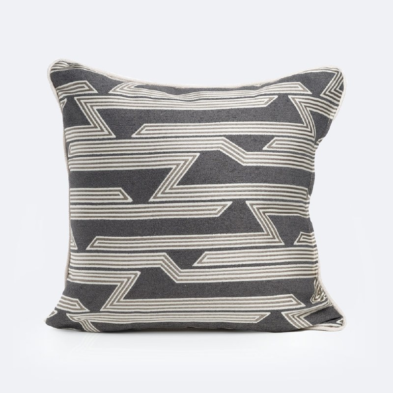 20"x20" Throw Pillow - Patterned Grey