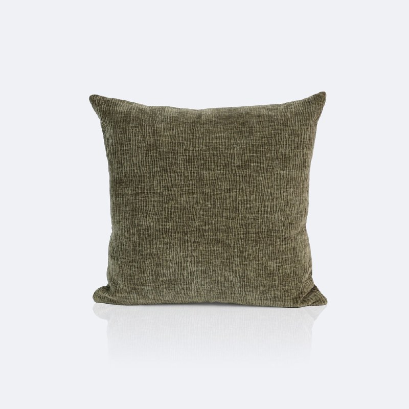 18"x18" Throw Pillow - Olive Velvet