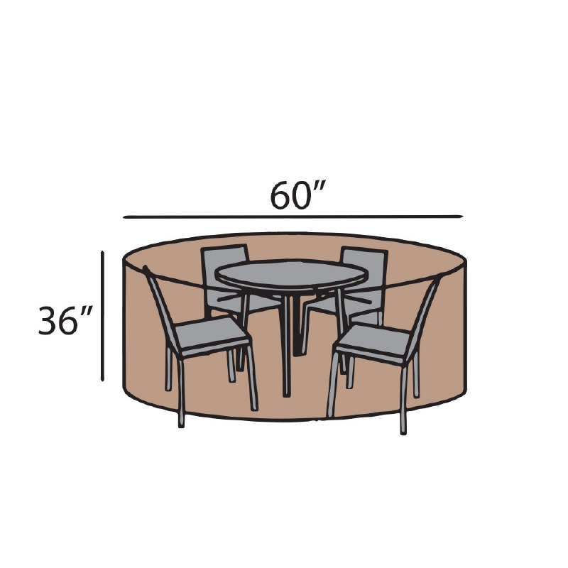 60&quot; Round Dining Set Summer Cover