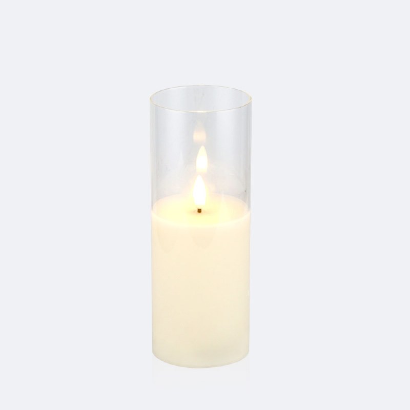 LED Candle with Glass - Small