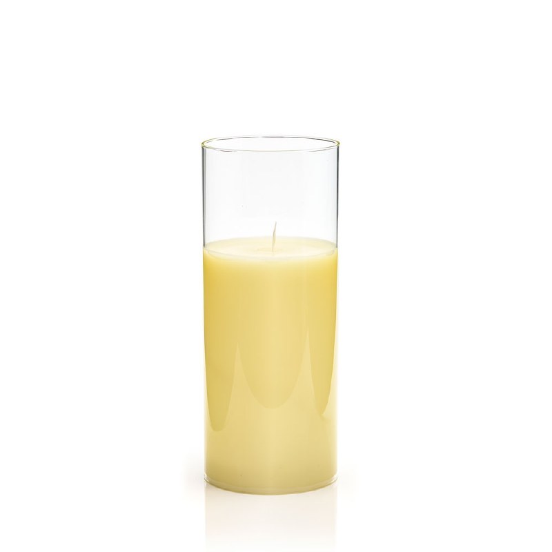 Large LED Candle with Glass