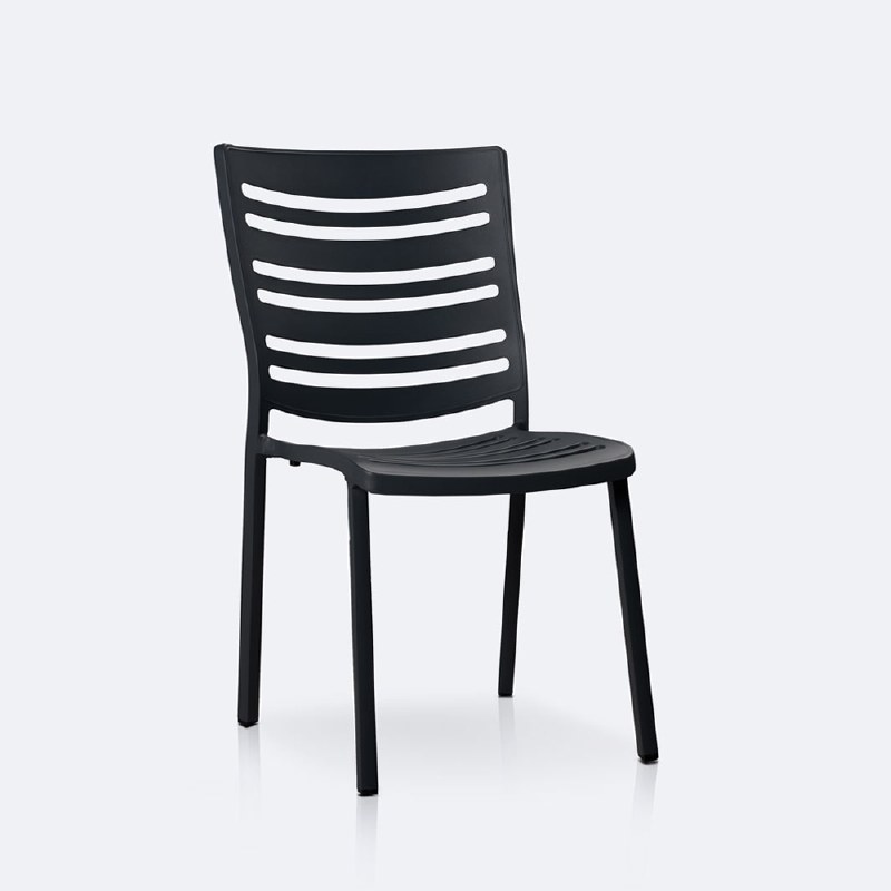 Linear Side Chair - Black