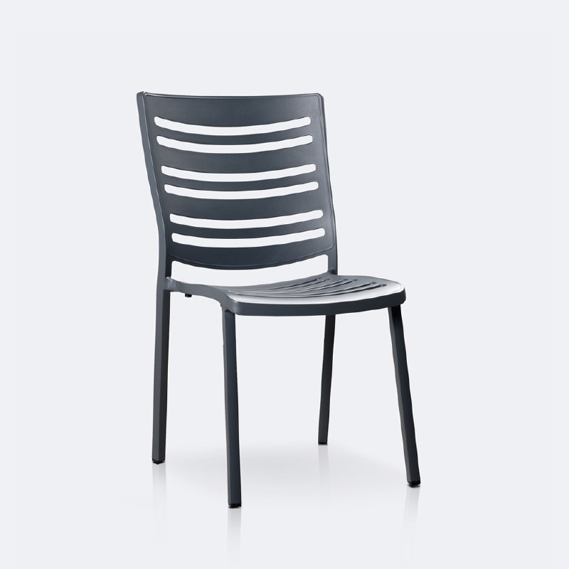 Linear SIde Chair - Dark Grey