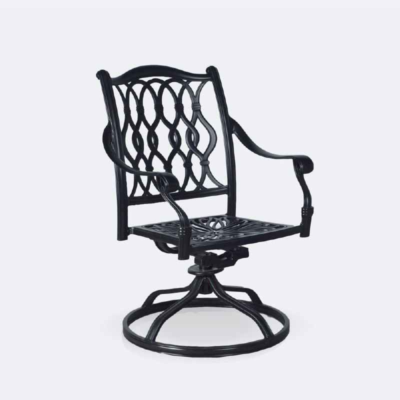 Meghan Swivel Rocker - Black Tippet
