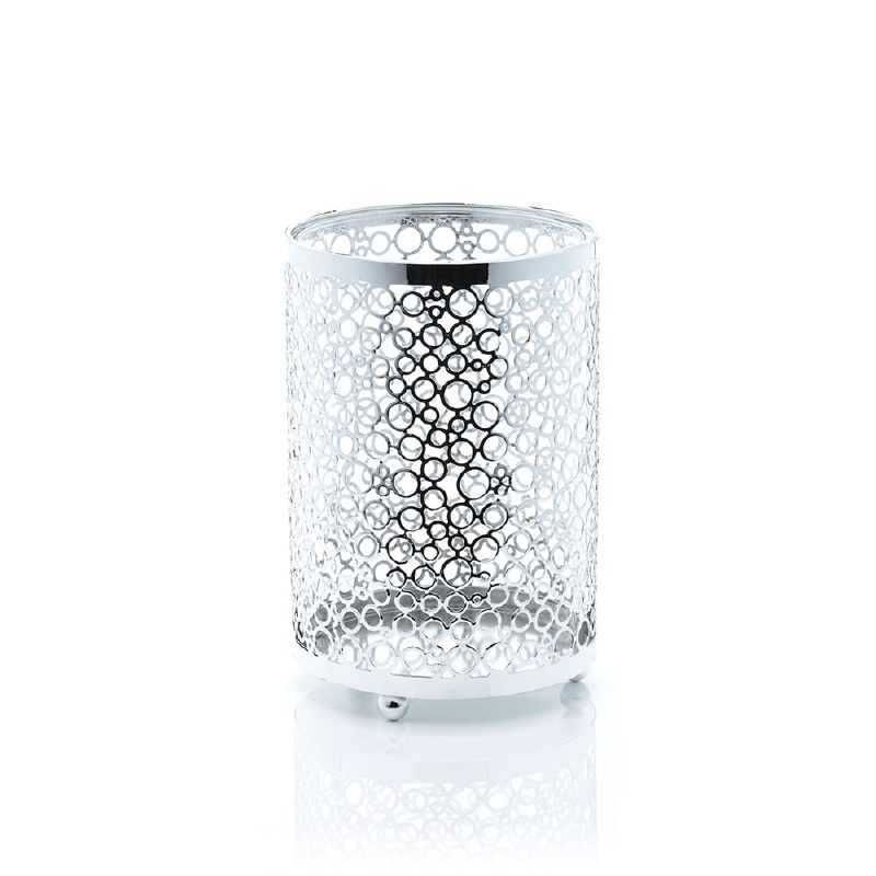 Metal with Glass Candleholder