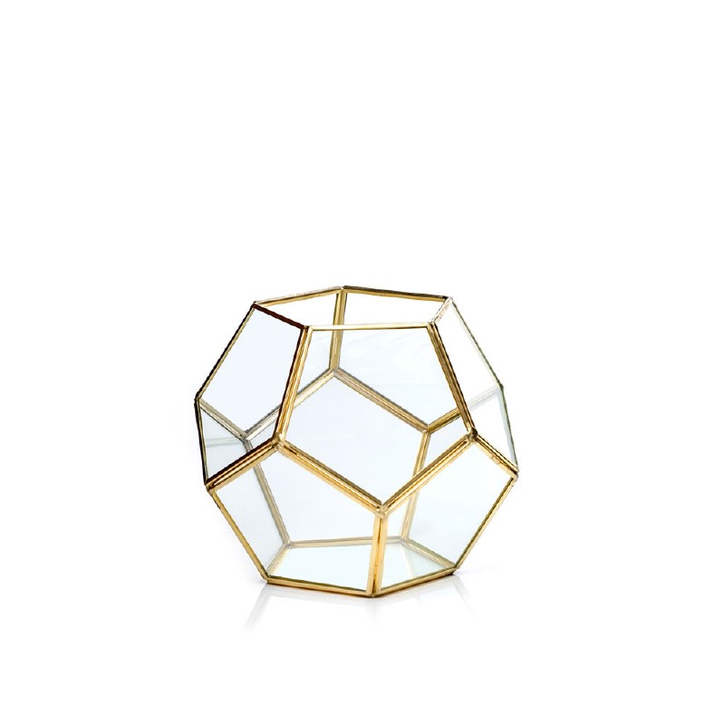 Glass Metal Candleholder