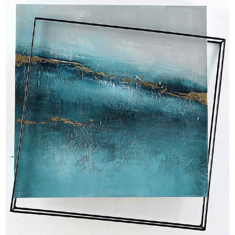 Metal and Canvas Wall Art